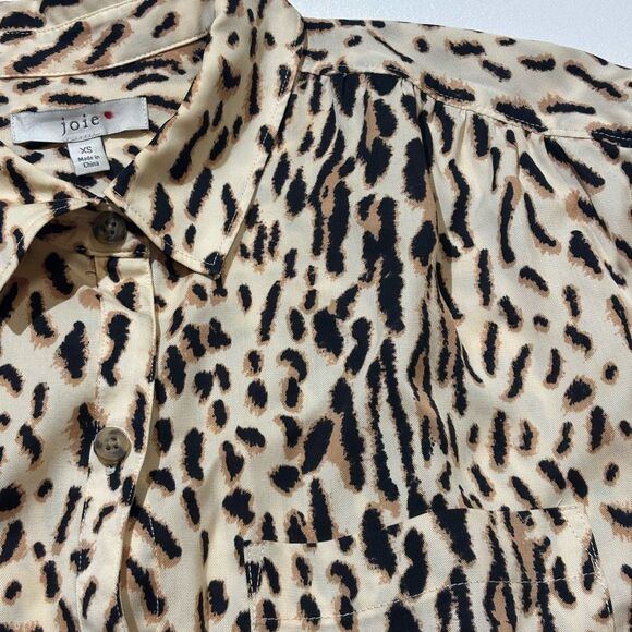 Joie Animal Print Button-Up Blouse - XS - Picture 3 of 4